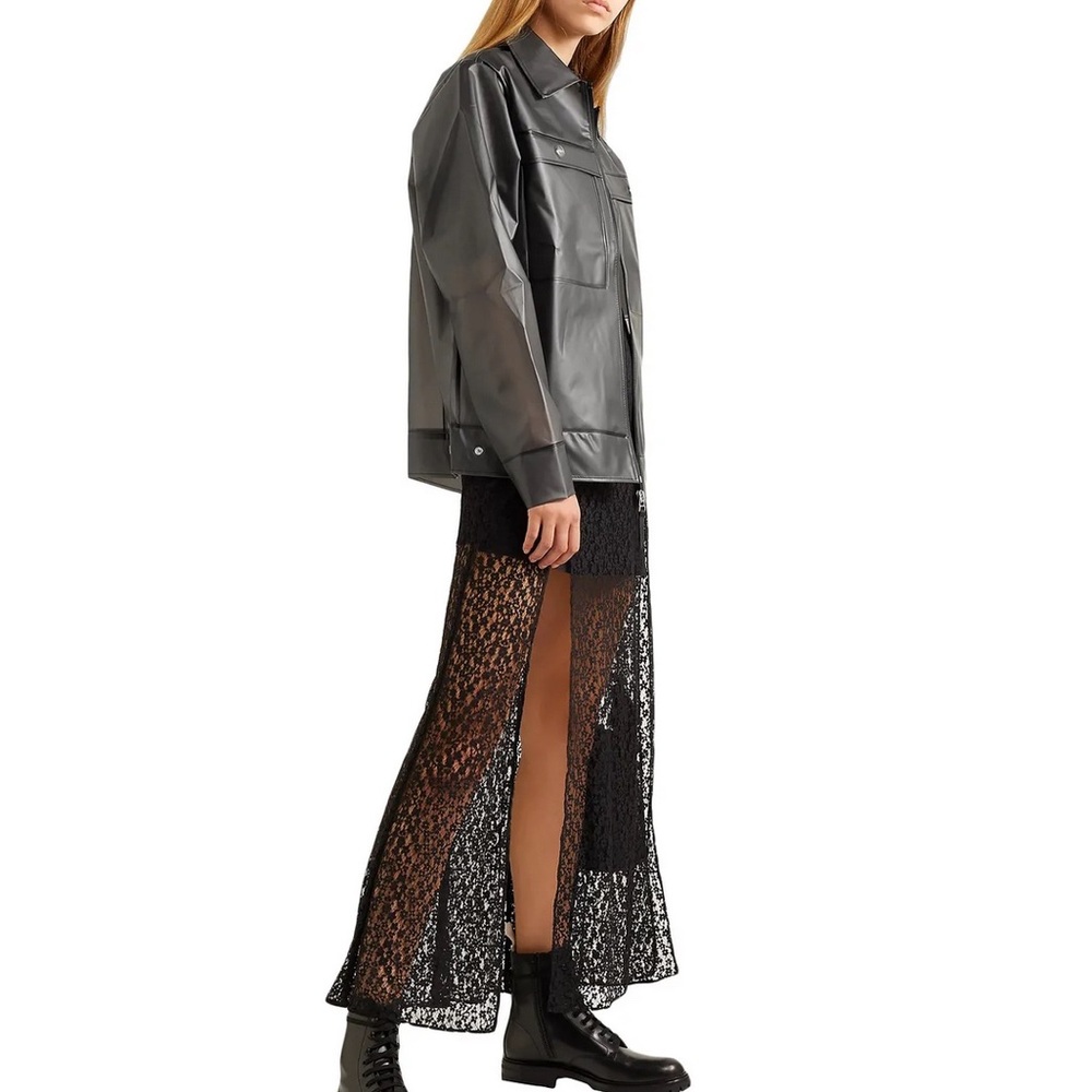 Rains Nap Boxy Black Vinyl Waterproof Rain Jacket